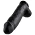 King Cock - realistické dildo s varlaty - 30 cm, černé