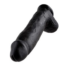 King Cock 12 velké dildo s varlaty (30cm) - černé