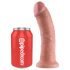 King Cock - dildo realistické - 20 cm - tělová barva