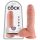 King Cock 8 varlatový dildo (20 cm) - přirozené