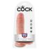 King Cock 8 varlatový dildo (20 cm) - přirozené