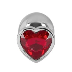  You2Toys - Diamond - 159g-ové hliníkový anální kolík (stříbrno-červený)