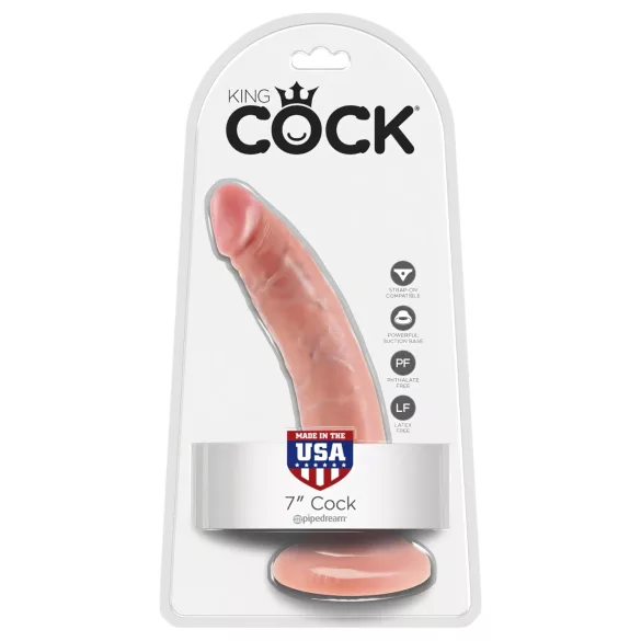 King Cock - realistické dildo 18 cm - tělová barva