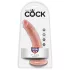 King Cock - realistické dildo 18 cm - tělová barva