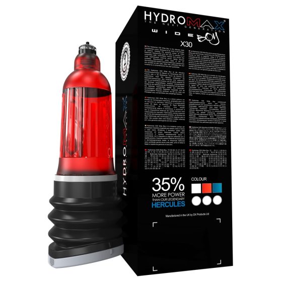 Bathmate Hydromax 7 Wide - Hydropumpa (červená)