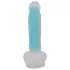 You2Toys - dildo s přísavkou - svítící ve tmě - modrý