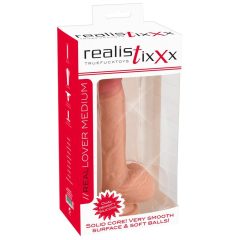   realistixxx real lover medium - realistické dildo s přísavkou (22cm) - tělová barva