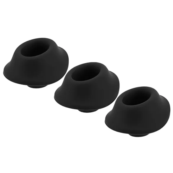Womanizer Premium S - náhradní sací nástavce - černé - sada 3 ks