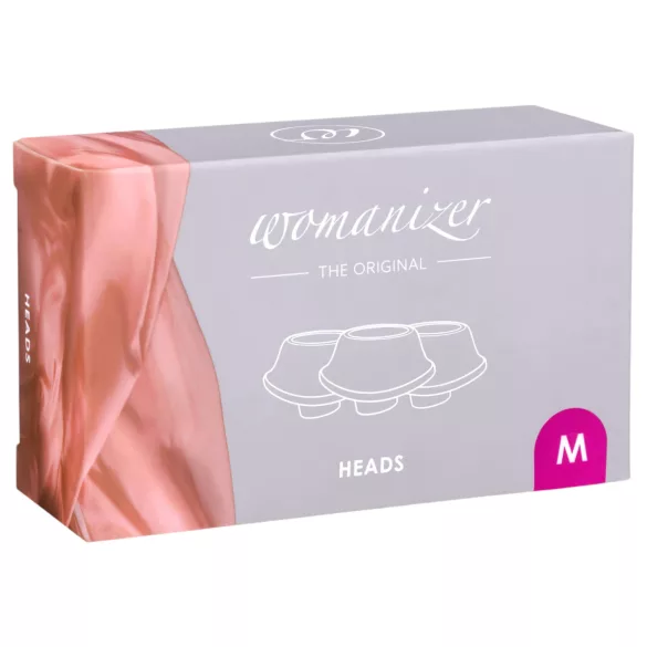 Womanizer Classic M - náhradní sací nástavce - sada 3 ks - fialová