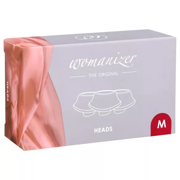 Womanizer - náhradní sací nástavce - sada 3 ks - červené