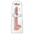 King Cock - realistické dildo s varlaty - 35 cm - tělová barva
