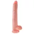 King Cock - realistické dildo s varlaty - 35 cm - tělová barva