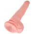King Cock - realistické dildo s varlaty - 35 cm - tělová barva