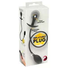 You2Toys - anální kolík s kuličkami a pumpou - černý