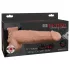 Pipedream Fetish Strap-On 9 - připínací, duté, stříkající dildo (přírodní)