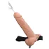 Pipedream Fetish Strap-On 9 - připínací, duté, stříkající dildo (přírodní)
