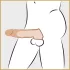 Realistixxx - návlek na penis s erekčním kroužkem - 16 cm - tělová