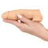 Realistixxx - návlek na penis s erekčním kroužkem - 16 cm - tělová