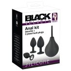 Black Velvet - sada análního dilda (4 kusy) - černá