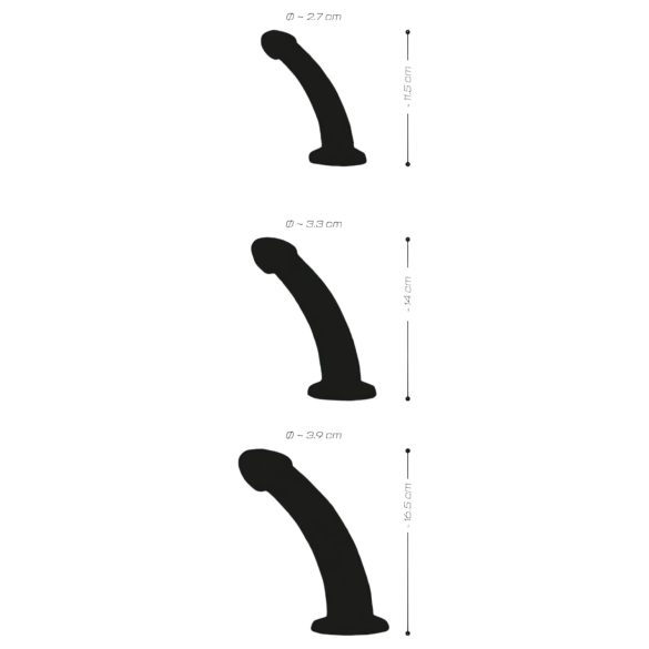 Crystal Clear - sada tří análních dild na špičku (průhledná)