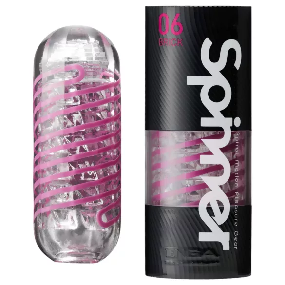 TENGA Spinner Brick - masturbátor - průhledný