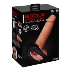   Excellent Power Erection Assistant Hollow Strap-On - duté připínací dildo (tělová barva)