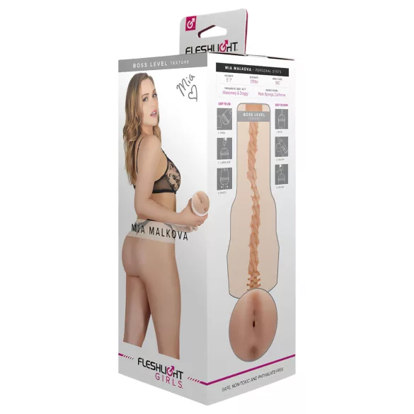 Fleshlight Mia Malkova Boss - realistický anální masturbátor - tělová