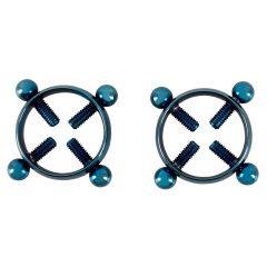 Bad Kitty - screw nipple jewelry (circle) - blue