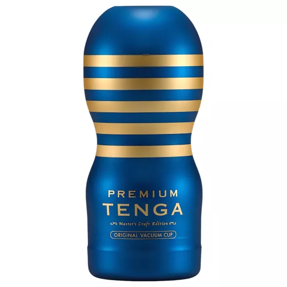 TENGA Premium Original - jednorázový masturbátor - modrý
