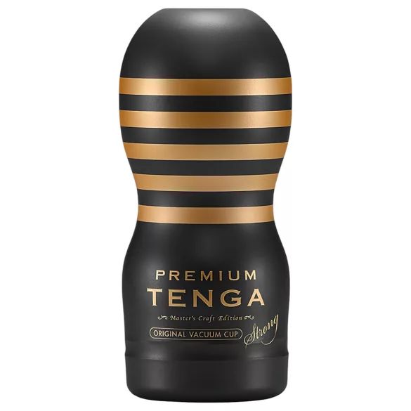 TENGA Premium Strong - jednorázový masturbátor - černý
