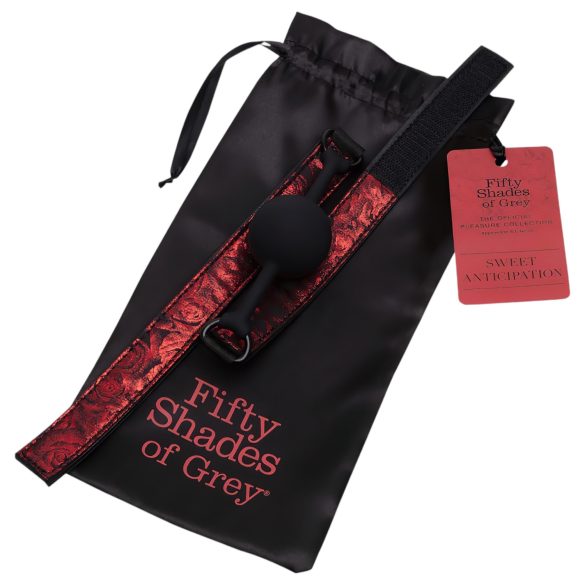 Fifty Shades of Grey - roubík do úst - černá/červená