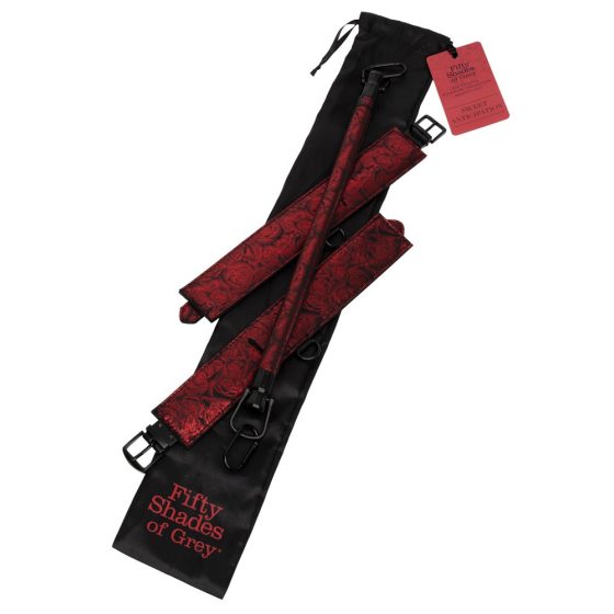 Padesát odstínů šedi - tyč na prodloužení nohou s pouty (černo-červená)