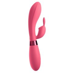   OMG Selfie - vodotěsný vibrátor na bod G s ramenem na klitoris (růžový)