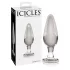 Icicles No. 26 - anální kolík - kuželový tvar - sklo průhledné