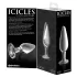 Icicles No. 26 - anální kolík - kuželový tvar - sklo průhledné
