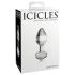 Icicles No. 44 - anální kolík - kuželový tvar - sklo čiré
