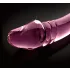 Icicles No. 57 - oboustranné skleněné dildo s penisem - růžové