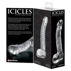 Icicles No. 61 - skleněné dildo s penisem (průsvitné)