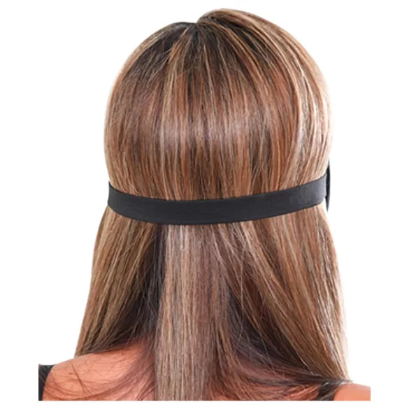 Fetish Deluxe Fantasy - maska na oči - široká, měkká - černá