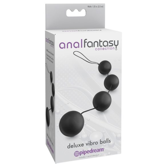 Anal Fantasy - anální korálky s vnitřními kuličkami - černé