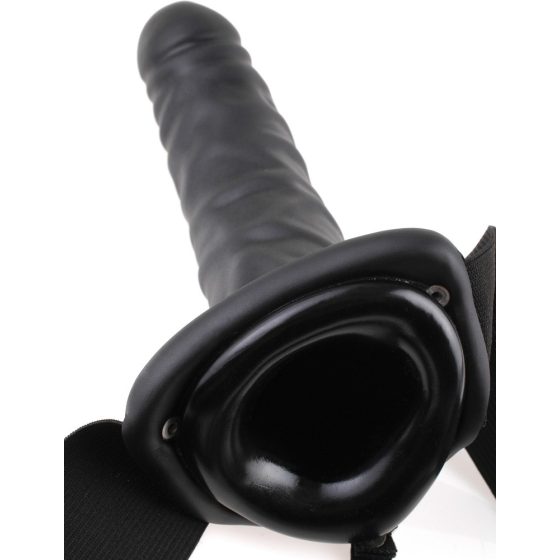 Fetish Strap-On 8 - dutý vibrátor s řemínkem (černý)
