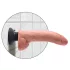 King Cock 9 - realistický vibrátor s přísavkou a ohebný - 26 cm - tělová