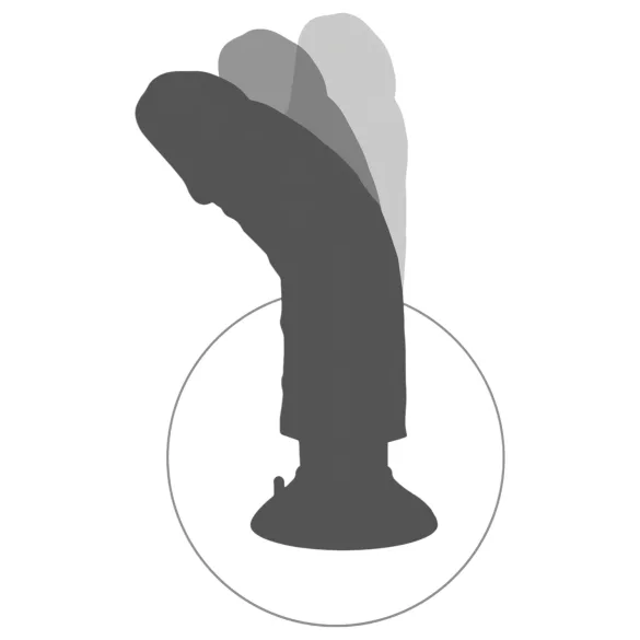 King Cock 9 - realistický vibrátor s přísavkou a ohebný - 26 cm - tělová