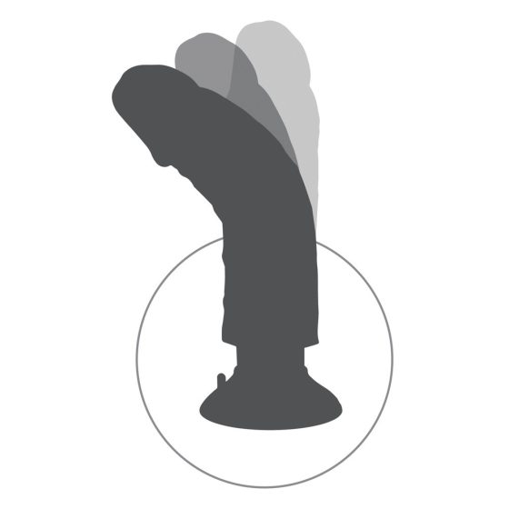 King Cock 9 - flexibilní vibrátor s nožičkami (26 cm) - přírodní