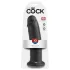 King Cock - realistický dildo s přísavkou - černý 25 cm
