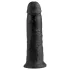 King Cock - realistický dildo s přísavkou - černý 25 cm