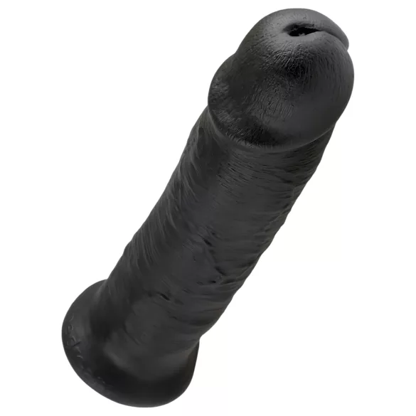 King Cock - realistický dildo s přísavkou - černý 25 cm