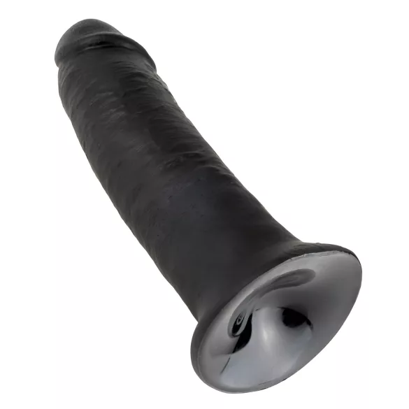 King Cock - realistický dildo s přísavkou - černý 25 cm
