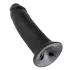 King Cock - realistický dildo s přísavkou - černý 25 cm