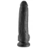 King Cock - realistické dildo s varlaty a přísavkou 23 cm - černé